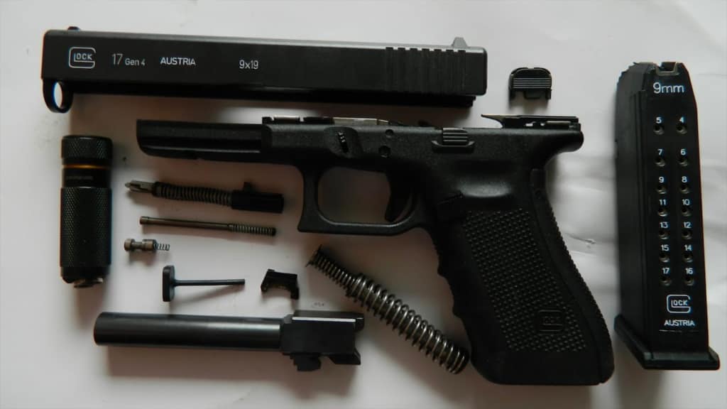 disassemble glock remove rust