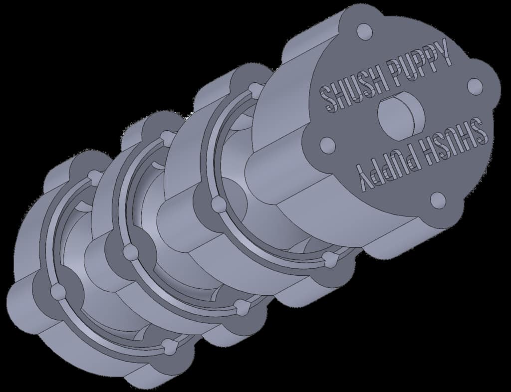 3d suppressor stl drawing