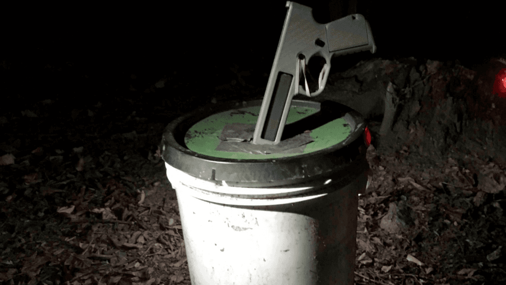 3d gun test 55 gallon bullet trap 1