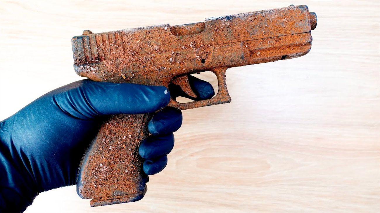 how to polish glock remove rust