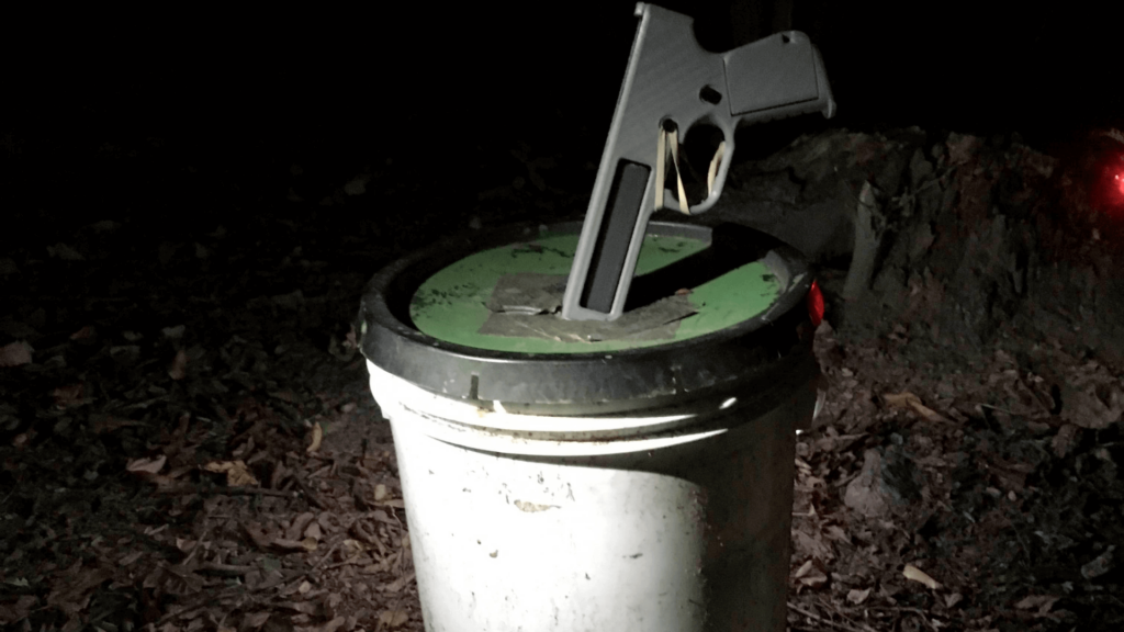 3d gun test 55 gallon bullet trap
