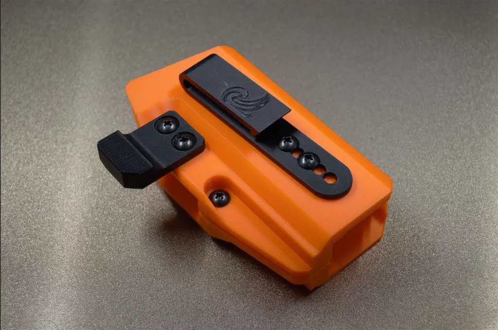 orange 3d printed riptide holster