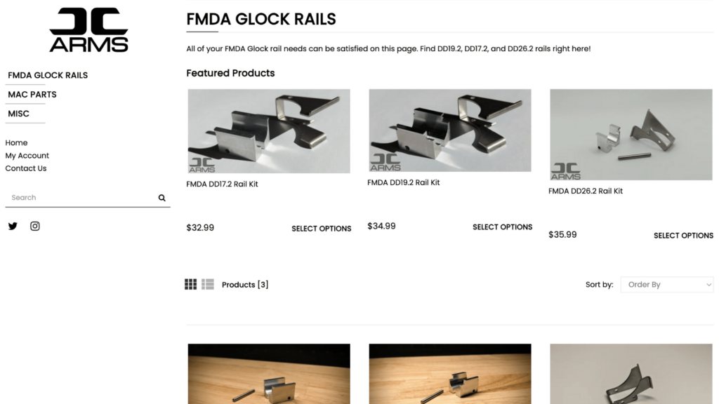 glock rail kit jc arms